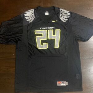 Nike Men's Black and White Oregon Jersey